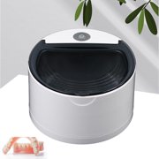 Cleaners Stainless Steel Denture Cleaner Ultrasonic Jewelry Coins Cleaning Machine Portable Self-Timing Denture Cleaner Vibrating Coins Cleaning Machine False Teeth Cleaning Machine Antibacterial