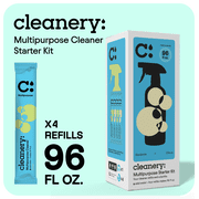 Cleanery Multi Purpose Refill Cleaner Starter Kit- 1 Reusable Bottle + 2 Lemon Lime + 2 Gardenia