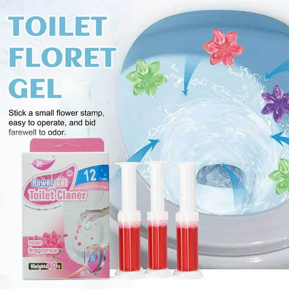Cleaning Toilet Gel Stamp Kit for Toilet Bowl Cleaning and Freshening with Long-Lasting Scent Air
