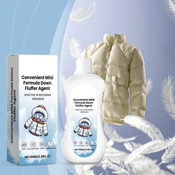 Cleaning Agent Clearance! 100Ml Down Jacket Fluffing Agent Anti Shrinkage Shrinkage Recovery Soft Repair Agent Anti Caking and Lumping