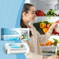 Cleaning Agent Clearance! Huayishang Fridge : Odor Eliminator & Purifier for Refrigerators Freshness in Every Corner, Refrigerator Deodorizing Box 50G*1 White