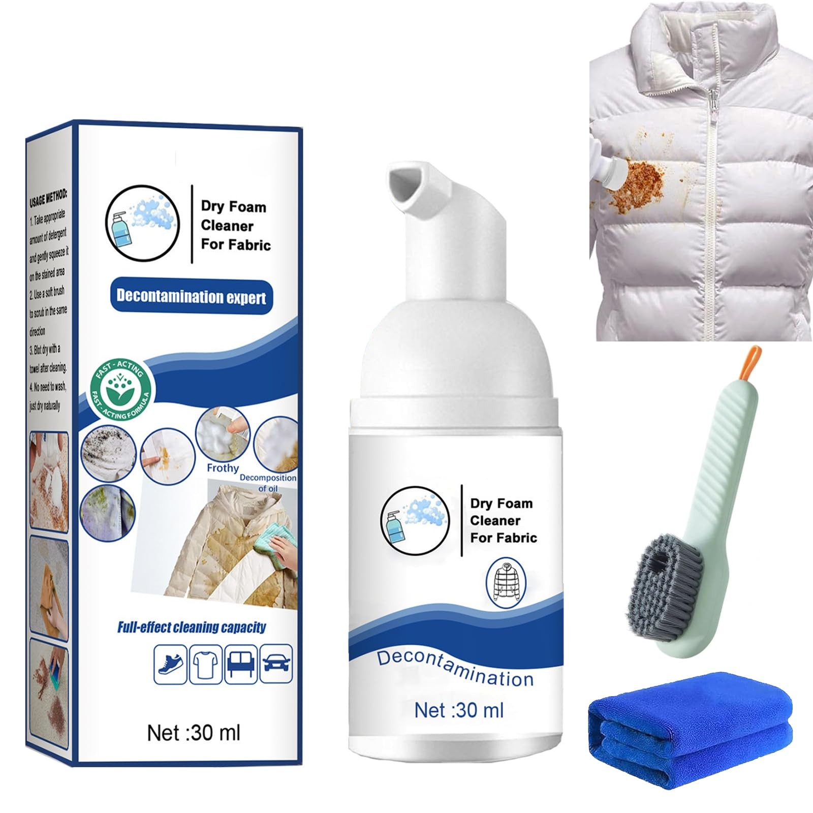 Cleaning Agent Lowprice! Hanzidakd Dry Foam Cleaner 30ml Dry Foam