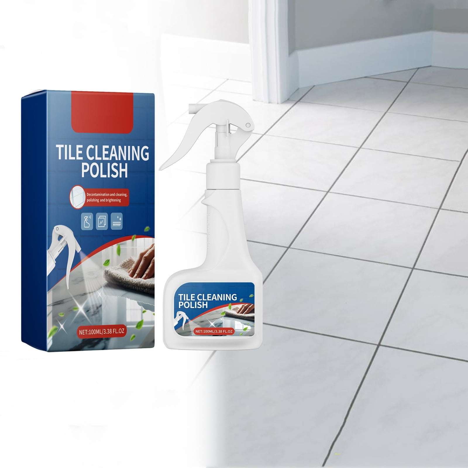 Cleaning AgentsTile Cleaning Polish Fast Acting No Scrub Bathroom