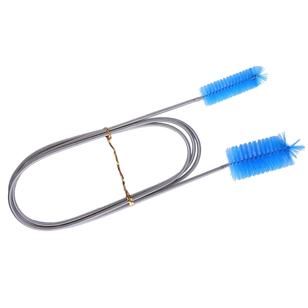 Cleaning Brush Aquarium Bottle Scrubbing Fish Tank Tools Double Head Nylon Stainless Steel Wire