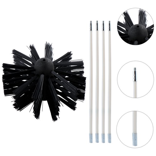 Cleaning Brush Chimney Kit Tools Sweep Drill Attachments Duct Kitchen