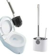 thumbnail image 1 of Cleaning Brush Clearance! One Piece Toilet Brush and Holder Set Toilet Brush and Holder Set Bathroom Cleaner Brush Non Slip Handle Toilet Bowl Brush Silicone Toilet Brush with Ventilated Holder, 1 of 9