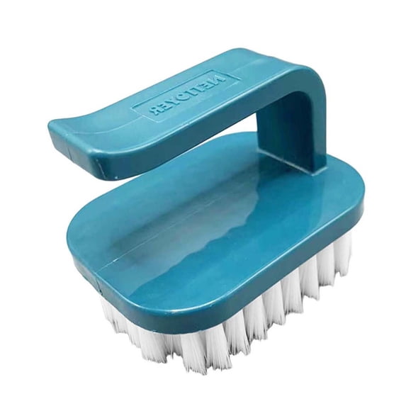 Cleaning Brush with Ergonomic Handle,Reusable Heavy-Duty All Purpose Scrub Brushes with Bristles for Bathroom Kitchen Bathtub Toilet Carpet and More,3.15x2.36x2.36 inch (Z1-Green Soft Bristles)
