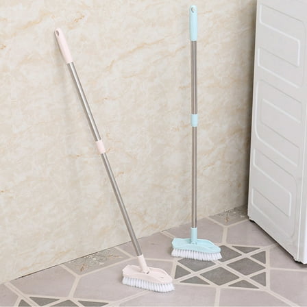 Cleaning Brush, Floor Brush Retractable Crevice Floor Bathroom Kitchen Bathroom Corner Cleaning Brush Long Handle Scrub Brush Detachable Brush Heads Long Handled Brush Sweeper Broom