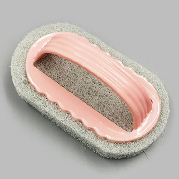 Cleaning Brush with Handle - Multipurpose Scrub Brush for Bathroom Tile, Kitchen Sink, Bathtub, Shower, Pot Washing, and Household Cleaning - Handheld Sponge Brush with Grip for Indoor and Outdoor