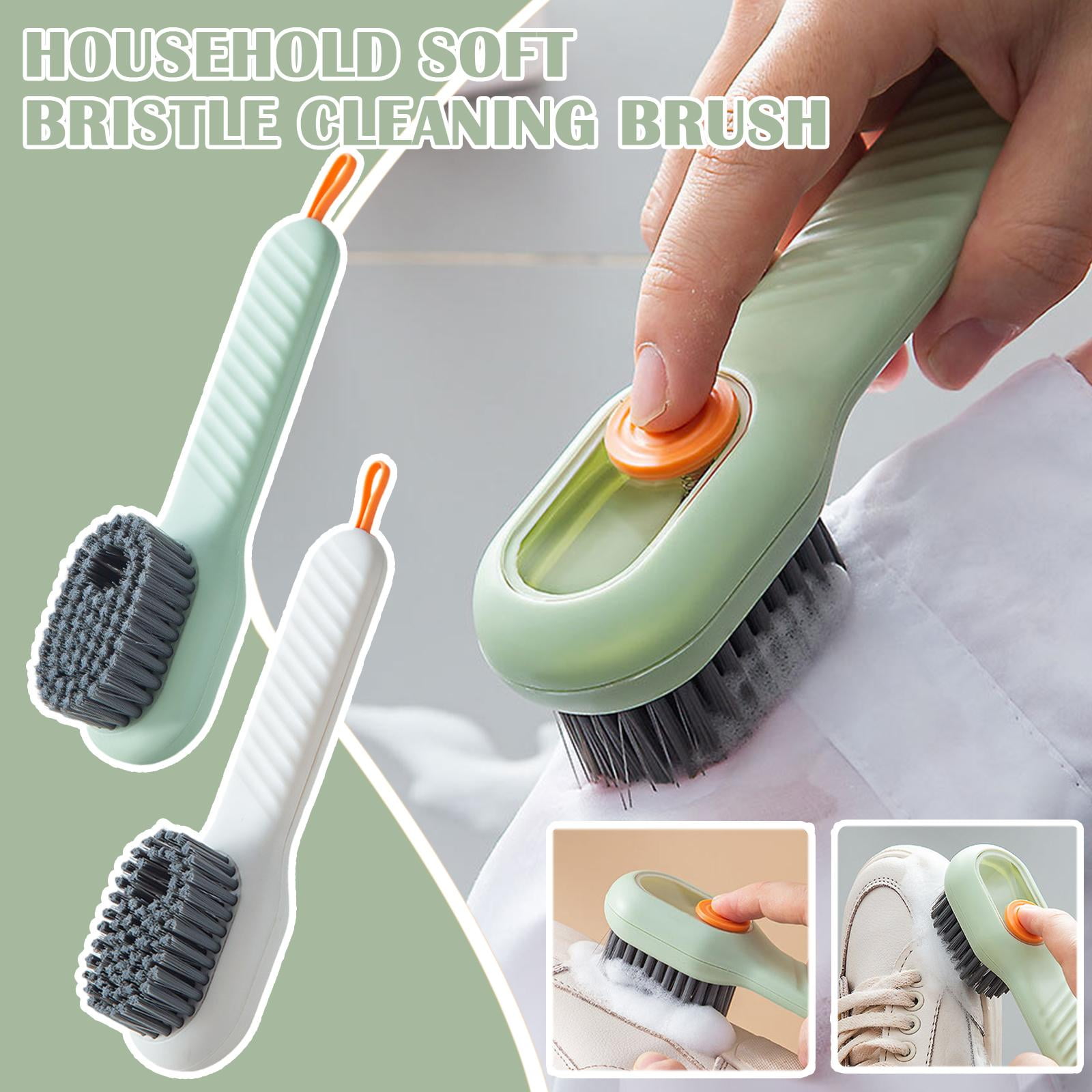Hard Bristle And Super Soft Bristle Cleaning Brush In One, Laundry Brush  For Underwear, Clothes, Shoes
