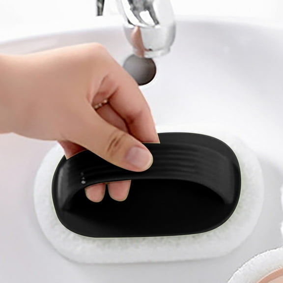 Cleaning Brush for Multiple Rooms, Heavy Duty Bath Tub Scrubber with Long Handle and Extra Strength Eraser Strip for Stubborn Stains, ABS Cleaning Tool