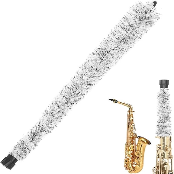Cleaning Brush With Rubber Tip, Saxophone Cleaning Brush, Wind Instrument Absorbent Brush, Non-Slip Handle Instrument Brush, Dense Bristle Cleaning Brush, Musical Instrument Maintenance Tool