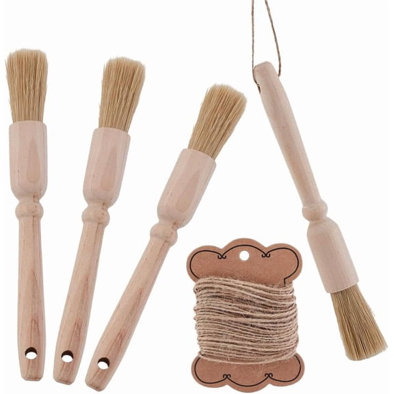 Cleaning Brush for Sewing Machine Wood Lint Brush with Handle and Jute Cord Sewing Machine Cleaning Tools for Sewing Machine Internal and Spool Area Sewing Tools Sewing Products