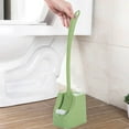 thumbnail image 1 of Cleaning Brush Slim Compact Bathroom Toilet Bowl Brush and Holder with Scrubbing Wand Efficient Toilet Bowl Cleaning System, 1 of 2