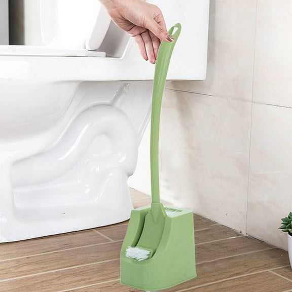 Cleaning Brush Slim Compact Bathroom Toilet Bowl Brush and Holder with Scrubbing Wand Efficient Toilet Bowl Cleaning System