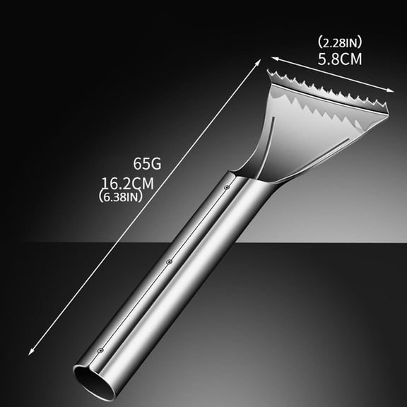Cleaning Brush Stainless Steel Fish Tool Manual Fish Scale Scraper for Clean and Efficient Fish Prep, 6.38×2.28 inch, Silver
