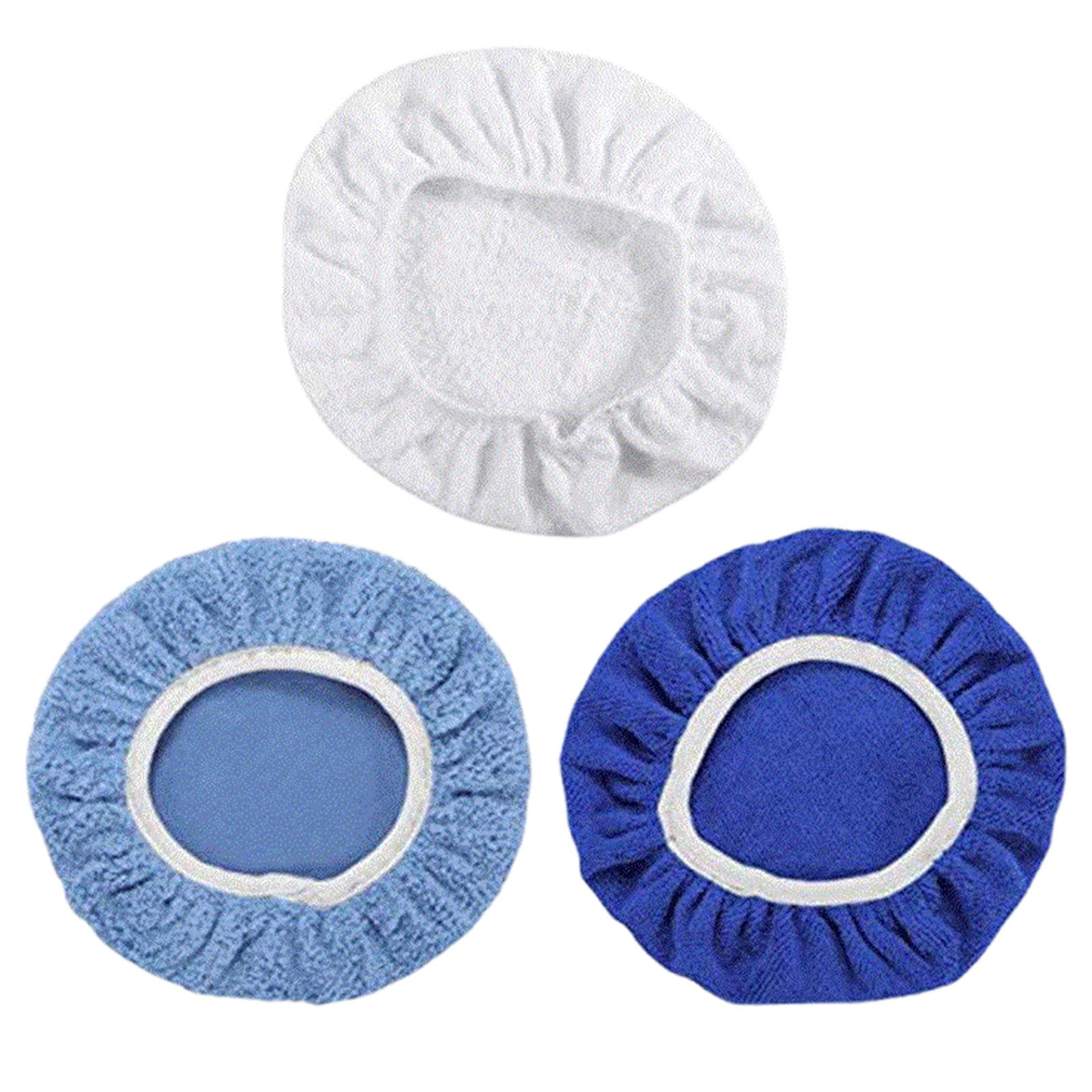 X AUTOHAUX 5-Pack Car Polisher Pad Covers - 7-8 Inch Microfiber Buffing Bonnets, Machine Washable