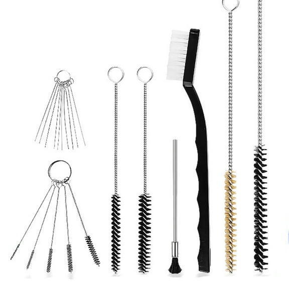 Cleaning Brush,Tube Brush Nylon Brushes Tattoo Brushes Needles Kit Nylon Airbrush Nozzles Paint Sprayer Metal Sprayer Brushes 21pcs Sprayer Kit Equipment Brush Airbrush