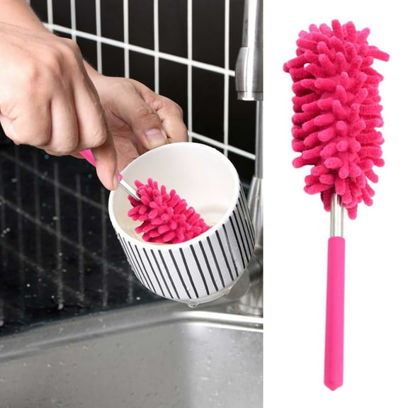 Cleaning BrushTelescopic Microfibre Duster for Home and Car Cleaning with Extendable Handle Gentle Soft Fibers Long Reach Cleaning Tool