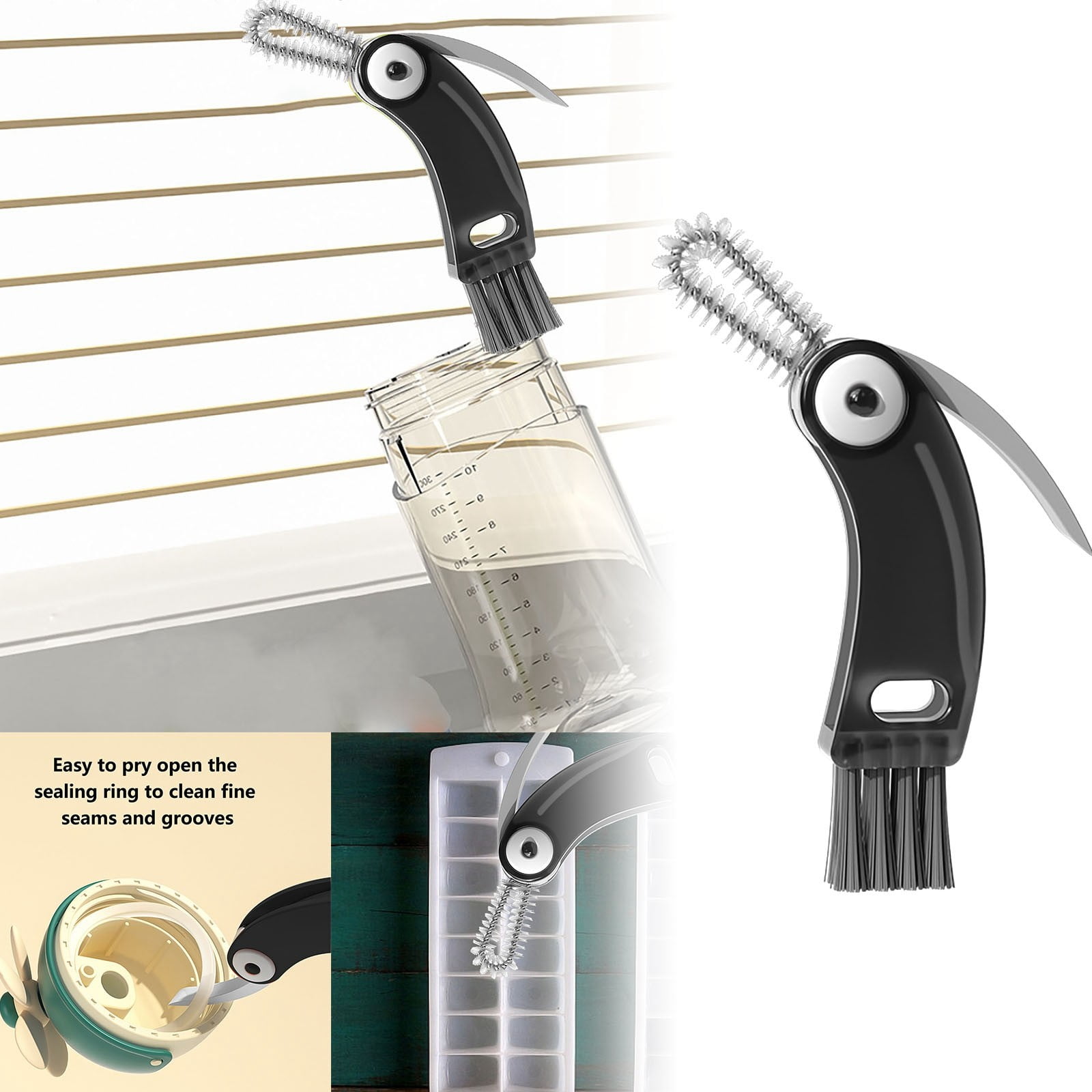 Cleaning Brushes Small Spaces Three In One Cup Lid Brush Insulated Cup