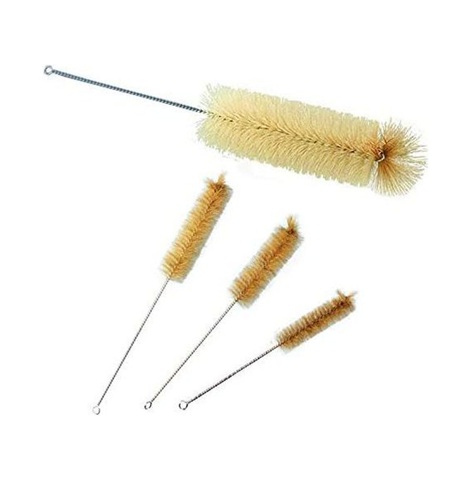 Cleaning Brushes for Glass Bottles, Test Tubes, Lab Glassware (4 Piece