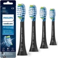 thumbnail image 1 of C3 Premium Plaque Control Replacement Brush Heads - Compatible with Ph-lilps Sonlcare DiamondClean Electric Toothbrush,HX9044/65,Black,4 Pack, 1 of 5