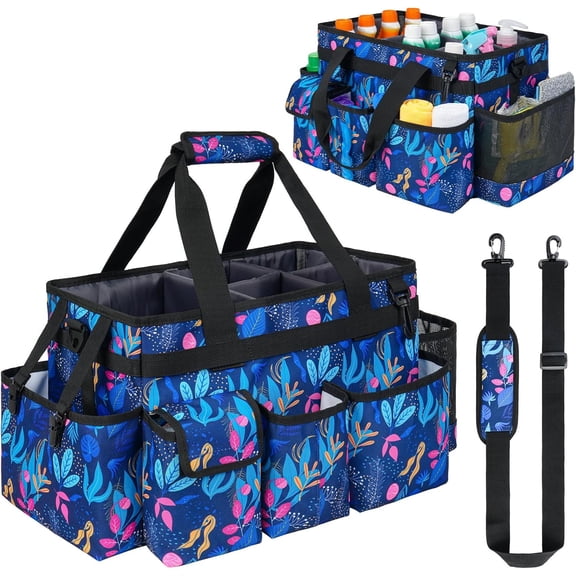 Cleaning Caddy,Cleaning Bag for Housekeepers,Cleaning Supplies Organizer with Handle,Black