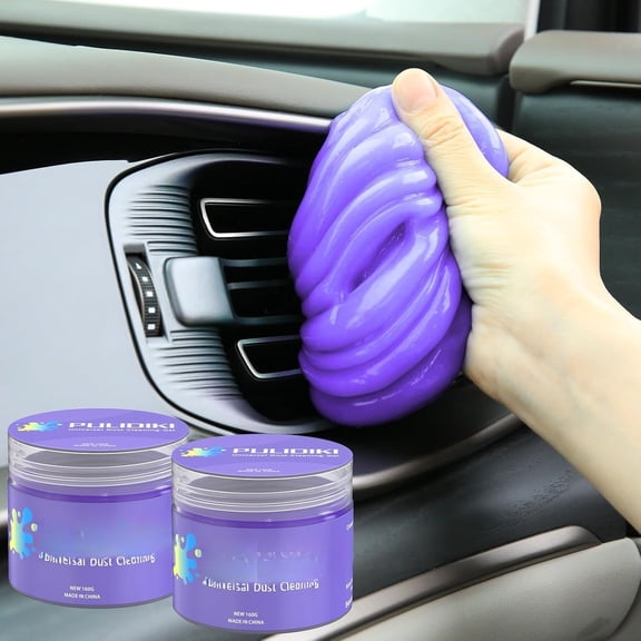 Cleaning Cleaning Putty Detailing Kit Interior Cleaner Slime Cleaner Dust Cleaning Supplies Accessories Gifts for Men Women Purple (2Pack)
