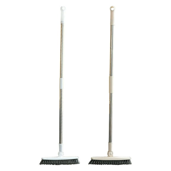 PRETXORVE Window Squeegee, Long Handle Corner Scrubbing Brush Stiff Bristles V-Brush Cleaner for Window Track and Crevice Cleaning Brush