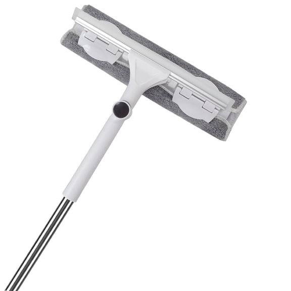 PRETXORVE Window Squeegee, Window Cleaner 2 in 1 Rotatable Window Cleaning Tool Kit with Extension Pole, Telescopic Window Washing Equipment with Head for Indoor/Outdoor