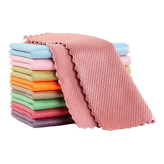 Cleaning Cloths (Microfiber Rags, Dusting Towels), 10 Pack 25X25Cm Multipurpose Wire Cleaning Cloths, Streak Free Microfiber Towels, Cleaning Cloths, Reusable Wipes, Household Cleaning, Dusting Rags