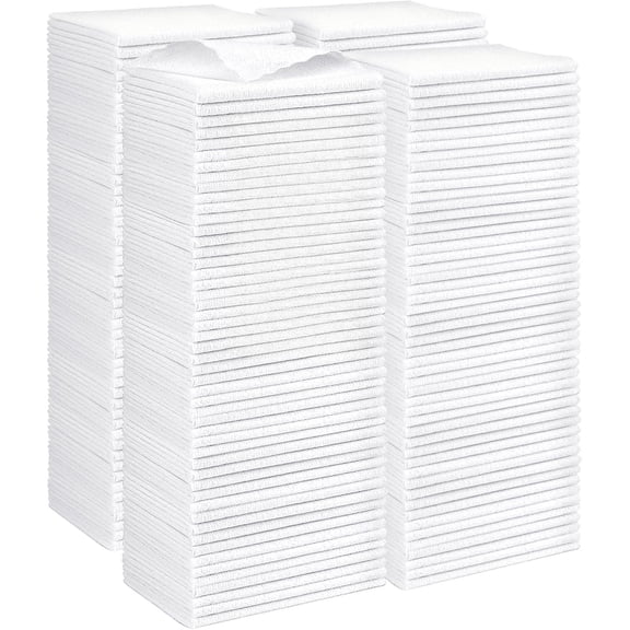 Cleaning Cloths, Shop Towels 100 Pack, Shop Rags Reusable, Microfiber Cleaning Rags Bulk for Cars, Multi-Purpose Lint Free Towels for Automotive, Mechanic, Kitchen, 11.5’’ x 11.5’’, Blue