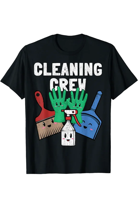 Cleaning Crew Shirt Funny Kawaii Spring Cleaning Tools Gift T-Shirt, Unisex T-Shirt