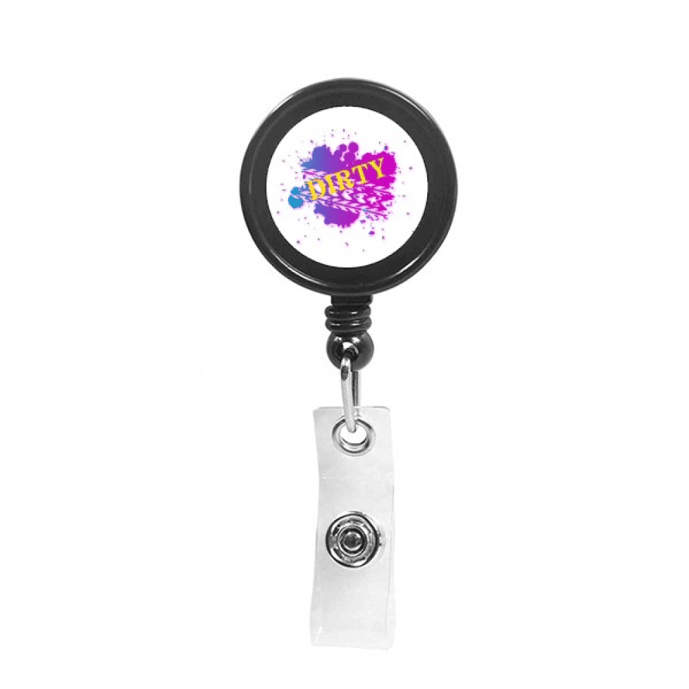 Cleaning Dirty Stain Tire Marks Retractable Keychain Badge Holder ID Badge