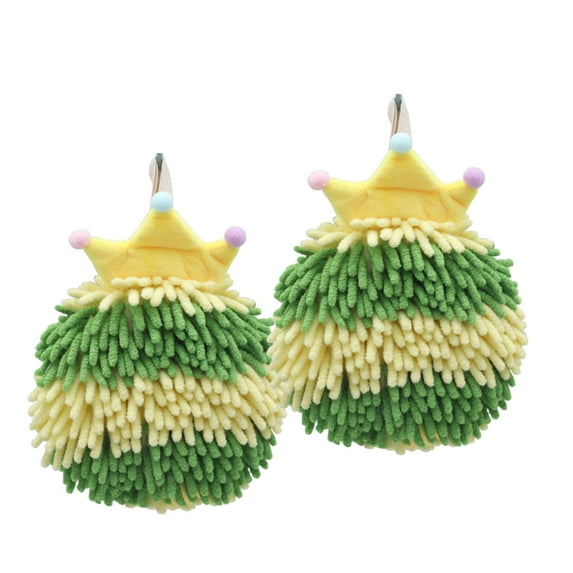 Tahtuvzn Cleaning Gadgets Clearance! Crown Chenille Hand Towel Cute Hanging Hand Wipe Ball Hand Towel Thickened Absorbent Hangable Multifunctional Hand Towel, Home Decor