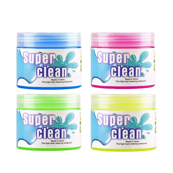 Cleaning Gel for Car, Detailing Clean Slime, Car Interior Putty Cleaner, Universal Keyboard Notebook Magic Cleanser Mud, Package 4PCS