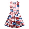 thumbnail image 1 of Cleaning Girl's Summer Sequin Print Dress Round Neck Sundress Mini Tank Dresses Waist Cinched Children'S Sundress Independence Day Patriotic Dress Usa Flag Star Printed Beach Sun-Dress, 1 of 6