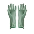 thumbnail image 1 of Cleaning Gloves -PVC Waterproof, Durable & Comfortable for Dishwashing, Laundry & Household Chores - Essential Rubber Gloves for Home Cleaning Use (Green, 1pc), 1 of 6