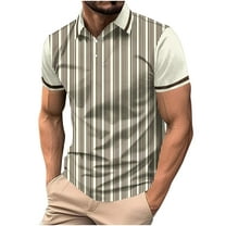 Cleaning Golf Polos for Men Ultra Soft Collared Shirt Stripes Printed Tops Shirts Slim Fit Athletic Stretch T Shirts Light Breathable Tunic Blouses Button Down Gym Traning Track Joggers Clothes