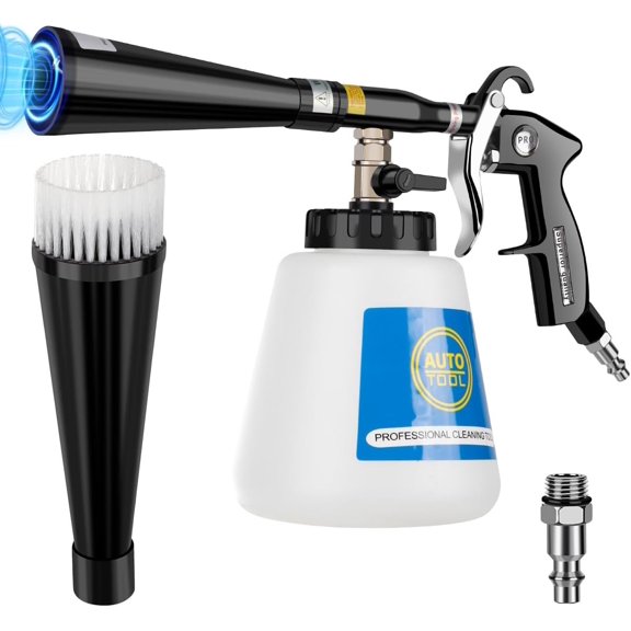 Cleaning ,High- Air Blow ,Air Cleaning ,Air Blow with 2 Set Nozzles &1L Liquid Bottle,Works with Air Compressor,Pro Auto Detailing Tool for Deep Cleaning Interiors & Exteriors