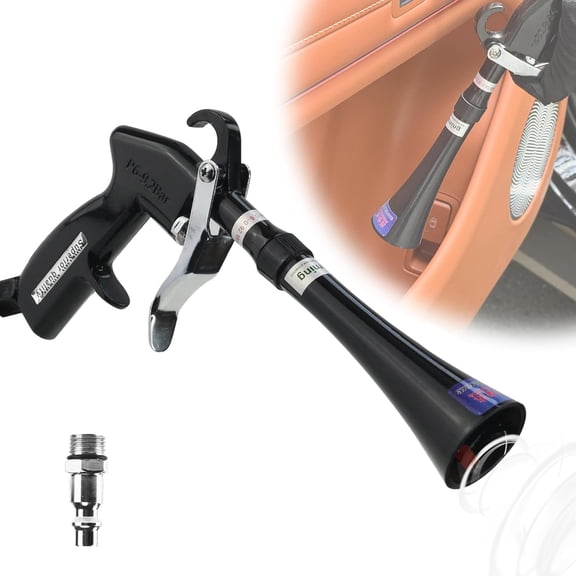 Cleaning High Air Blow Interior Cleaning Kit Interior Detailing Kit Air Duster Blower Duster Air Compressor Needed High Cleaning Tools (Black)