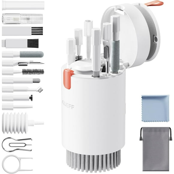 Cleaning Kit for iPhone, Airpods, iPad, MacBook, Mac, Keyboard Cleaner with Multifunctional Cleaning Tool for Laptop, Camera, Screen Cleaner Kit with Spray and Microfiber Cloth