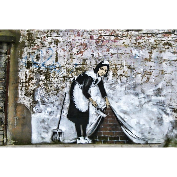Cleaning Lady - Bansky - CANVAS OR PRINT WALL ART
