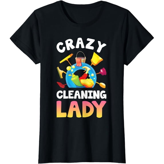 Cleaning Lady Funny Cleaner Housekeeping Housekeeper Graphic T-Shirt