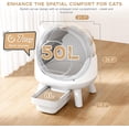 thumbnail image 1 of -Cleaning Litter Box with App Control and Safety Sensor |Ideal for Multi- Households | Health Monitoring Features, Set Includes Leak-Proof Mat and Litter Bags, 1 of 6
