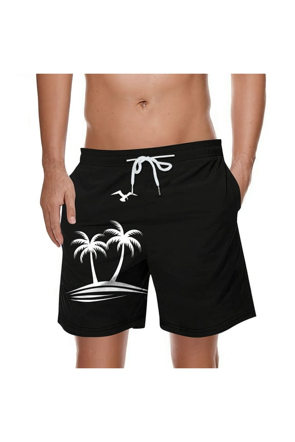 Cleaning Men's Athletic Hiking Shorts Hawaii Printed Sweatpants Elastic High Waist Knee Length Pant Quick Dry Lightweight Breathable Cargo Pants Fishing Casual Beach Shorts With Pockets