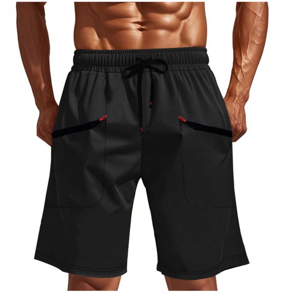 Cleaning Mens Cargo Shorts Drawstring Elastic Waist Pants High Waisted Sweatpants Lounge Breathable Trouser Running Cycling Workout Beach Shorts With Muti Pockets