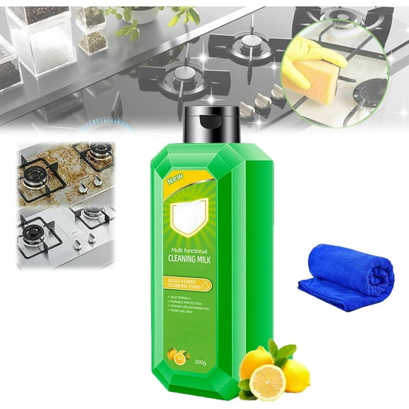 Cleaning Milk House Cleaner - Powerful Multi-Purpose Formula for Tough Grease and Stains. Effective on Kitchenware, Bathrooms and Surfaces, Leaves No Residue.