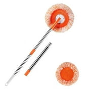 Cleaning Mops, Clean Water Microfiber Spin Mop, Sunflower Type Mop, Adjustable Round Microfiber Dust Mops Window Cleaning, 180-Degree Rotating Mop