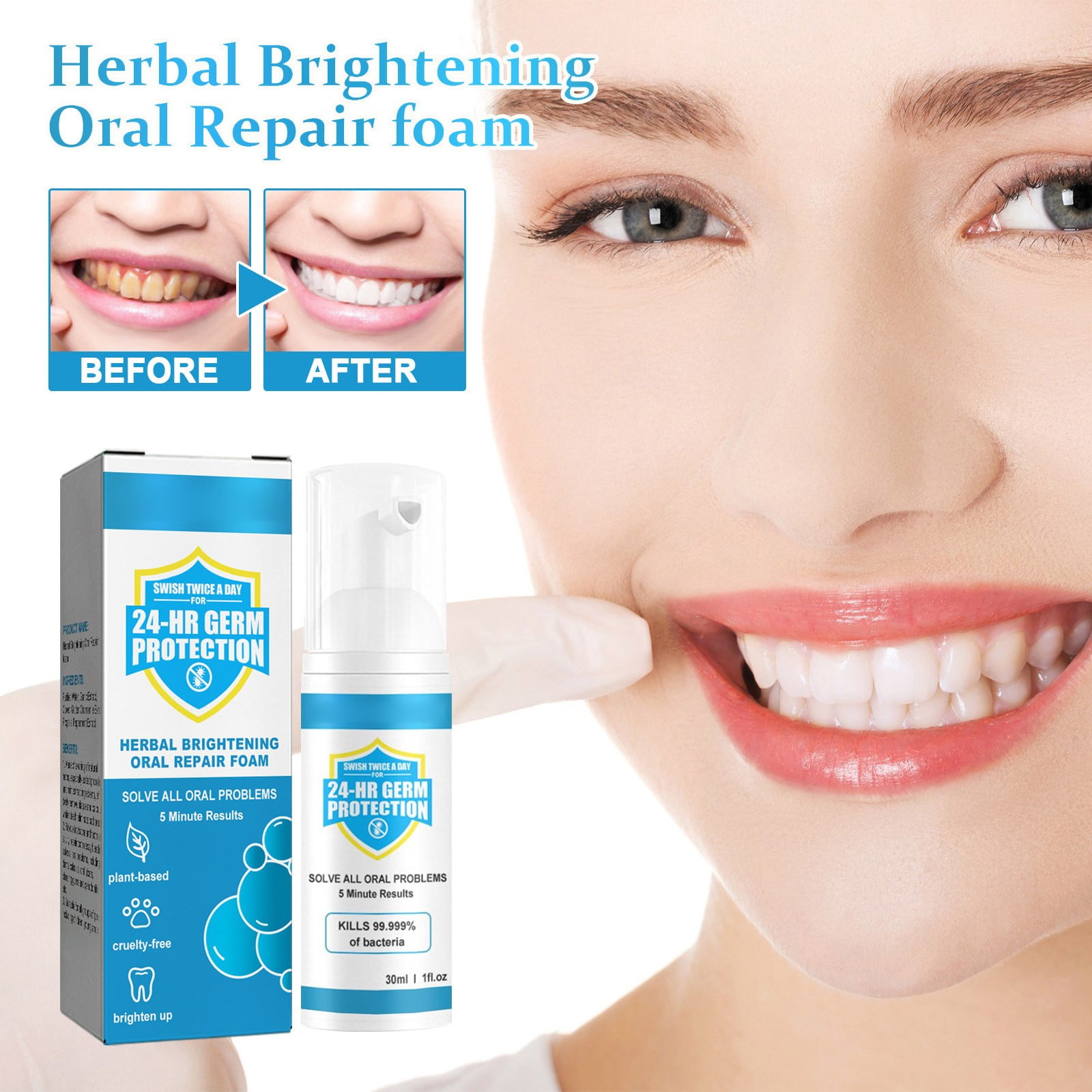 Cleaning Oral Odor Teeth Lighting Take Off Stains Freshens Breath ...